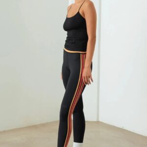 Sleek Vibrant Side Stripes High-Waist Legging