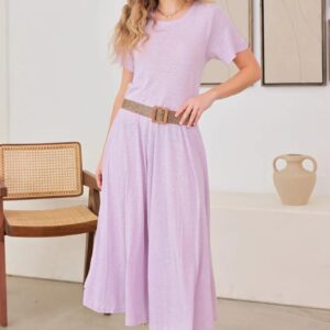 Lightweight See-Through Open Back Cotton Midi Maxi Dress